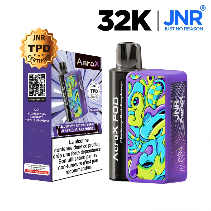 BLUEBRRY-RED-RASPBERRY-800x800-1.webp Puff 32K JNR AERO X 2% Blueberry Red Raspberry – Image 1