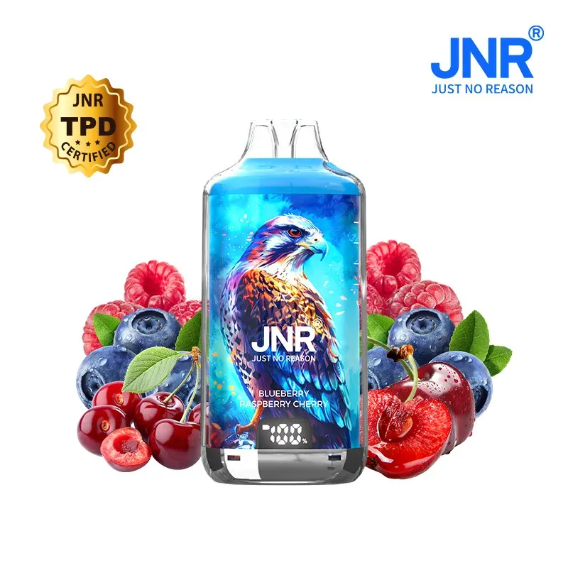 blueberry-raspberry-cherry-28000-puffs-falcon-x-jnr-copie.webp Puff JNR Falcon X 28K – Blueberry Raspberry Cherry – Image 1